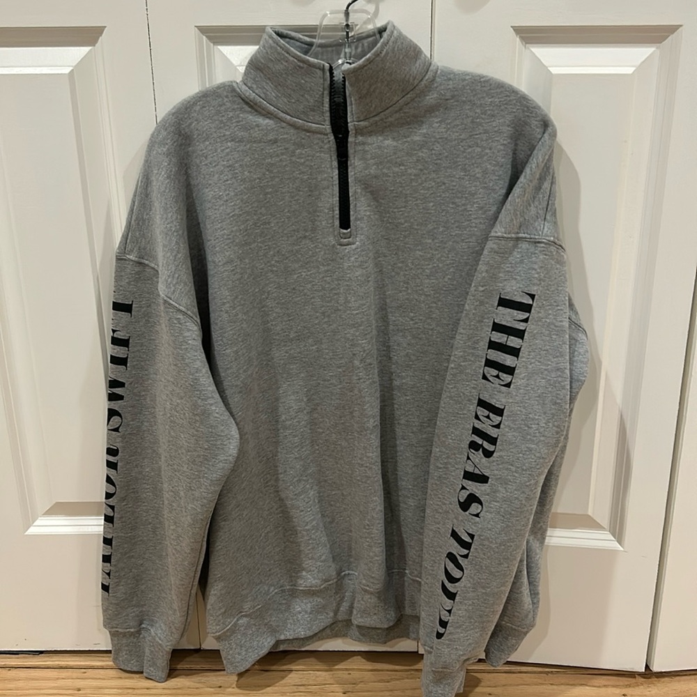 Taylor swift eras tour gray quarter zip sweatshirt 
Brand new! 
Size S
